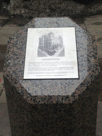 chicago board of trade history plaque plaza
