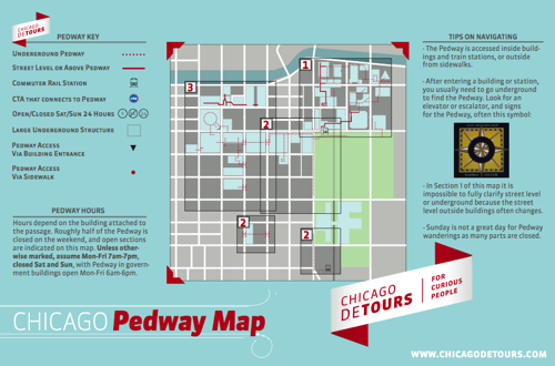 Chicago-Underground-Pedway-Map Chicago Pedway Map Chicago Detours