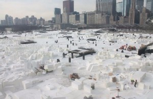 Geofoam covering North Grant Park (Maggie Daley Park)