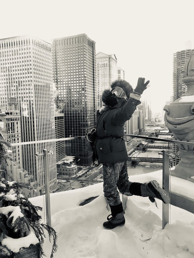 rooftop view chicago polar vortex