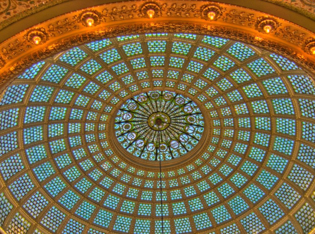 Chicago architecture zodiac cultural center tiffany dome