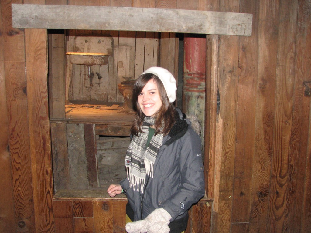 Yours truly, standing next to an original Crapper toilet in Seattle's Underground tour. Chicago history questions