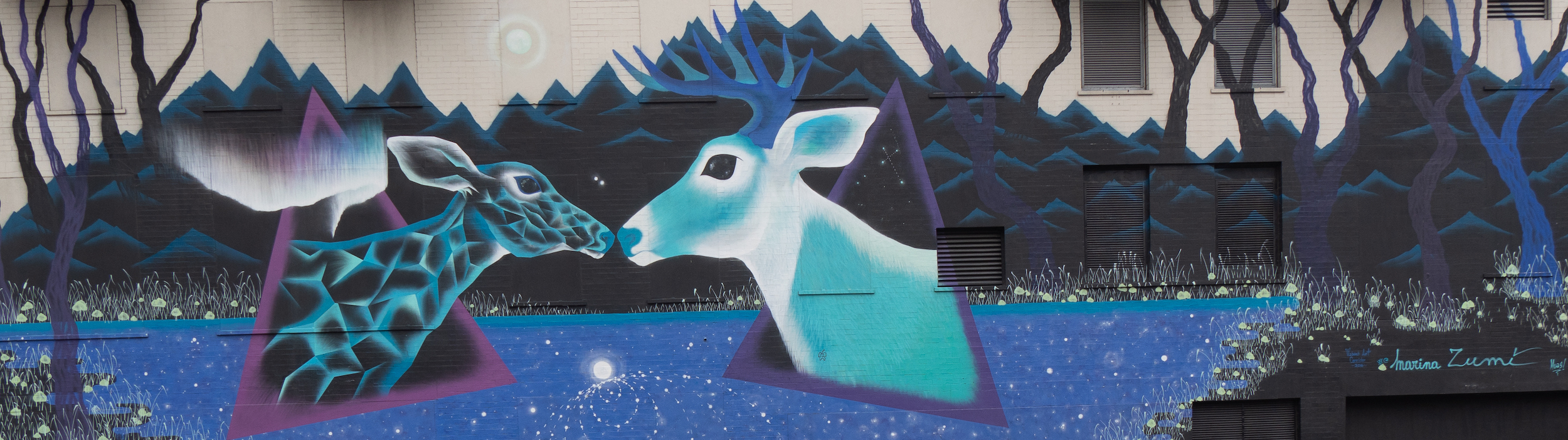 college student group activities wabash arts corridor deer kissing