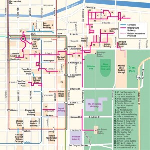 ped Chicago pedway map